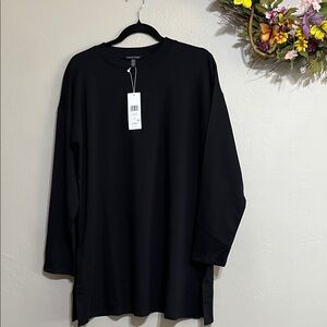 Eileen Fisher Black Long Sleeve Tunic